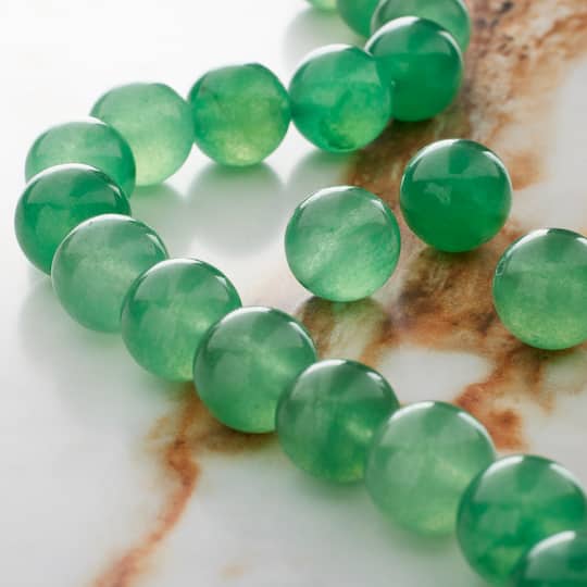 Green Aventurine Round Beads, 12mm by Bead Landing™